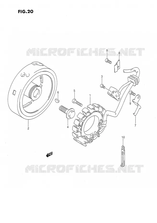 ALLUMAGE ROTOR - STATOR Suzuki MOTO 650 DR 1993  DR650RUP(E4)
