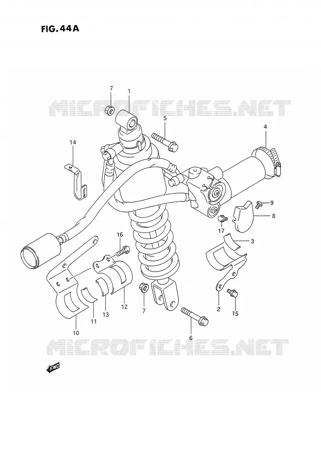 AMORTISSEUR ARRIERE (DR350SHN/SHP/SHR) Suzuki MOTO 350 DR 1992  DR350SN(E2)