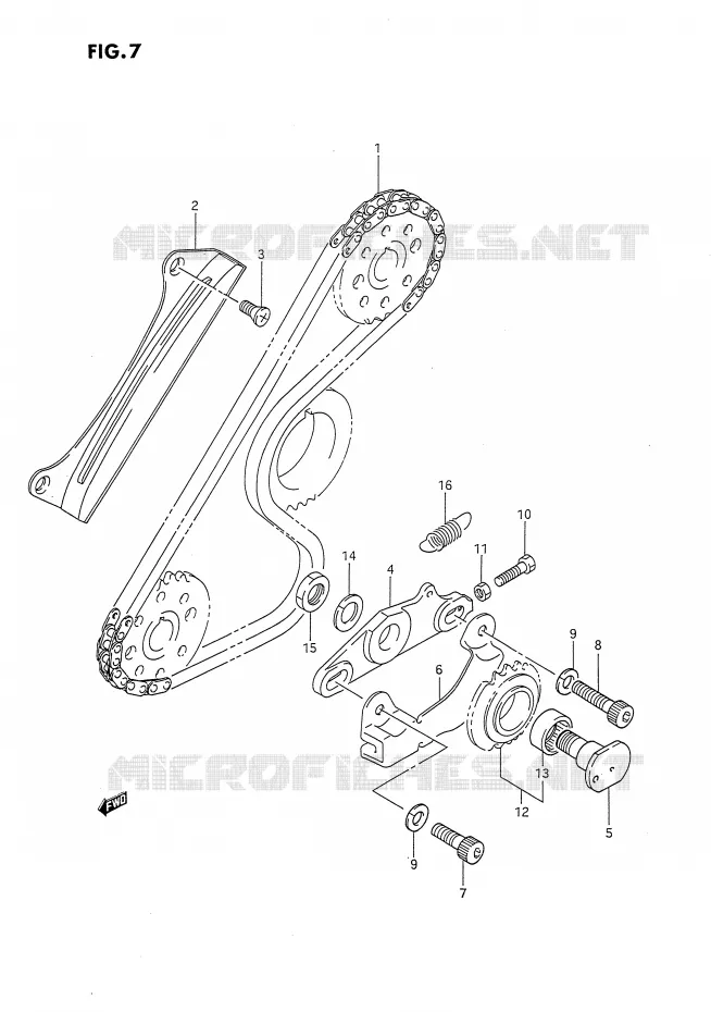 BALANCIER DE CHAINE Suzuki MOTO 650 DR 1994  DR650R(E4)