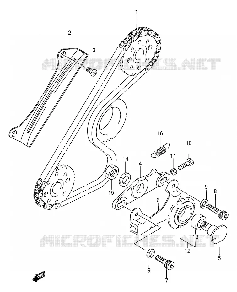 BALANCIER DE CHAINE Suzuki MOTO 650 DR 1994  DR650REUR(E2)