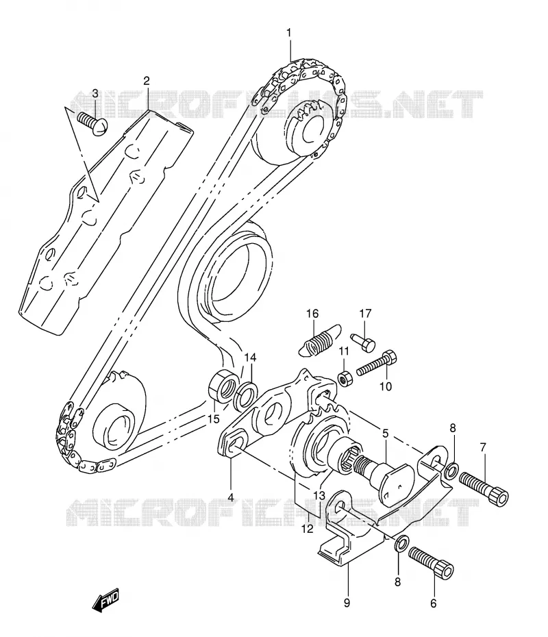 BALANCIER DE CHAINE Suzuki MOTO 800 DR 1996  DR800SUT