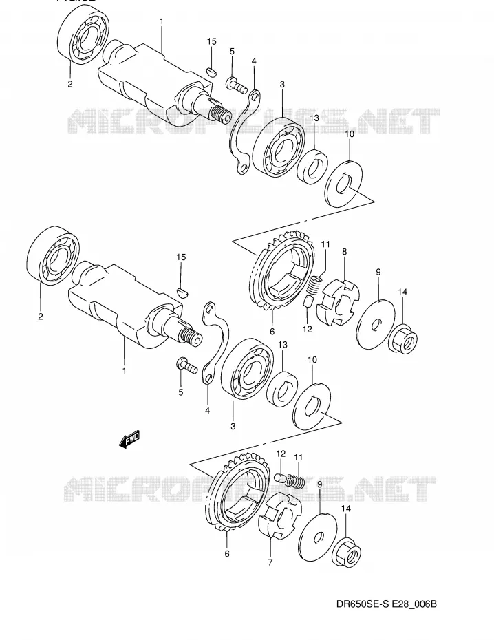 BALANCIER (MODELE P/R/S) Suzuki MOTO 650 DR 1994  DR650SER(E28)