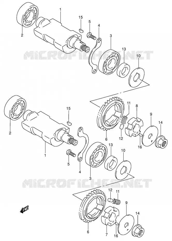 BALANCIER (MODELE P/R/S/T) Suzuki MOTO 650 DR 1992  DR650SEUN(E4)