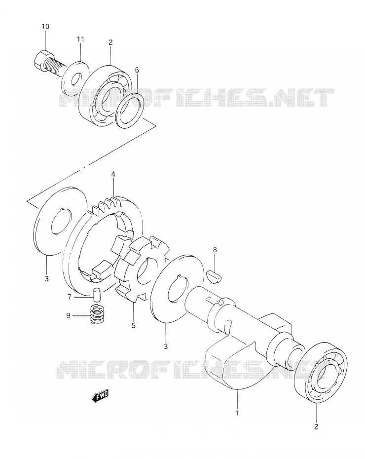 BALANCIER Suzuki MOTO 350 DR 1991  DR350M(E28)