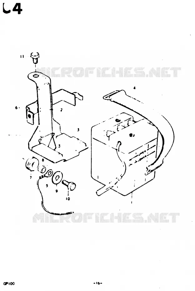 BATTERIE Suzuki MOTO 100 GP 1992  GP100N(C/N)