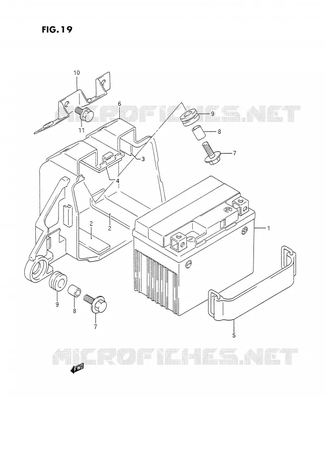 BATTERIE Suzuki MOTO 350 DR 1993  DR350SHP(E2)