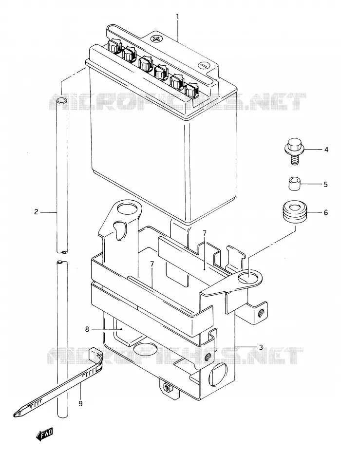 BATTERIE Suzuki MOTO 650 DR 1991  DR650RSM(E2)