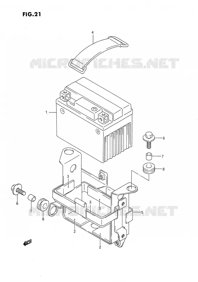 BATTERIE Suzuki MOTO 650 DR 1993  DR650RP(E4)