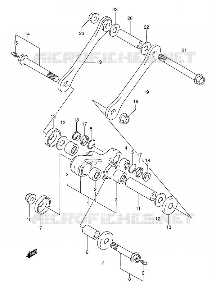 BIELLETTE DE SUSPENSION ARRIERE Suzuki MOTO 250 DR 1995  DR250SES(E24)