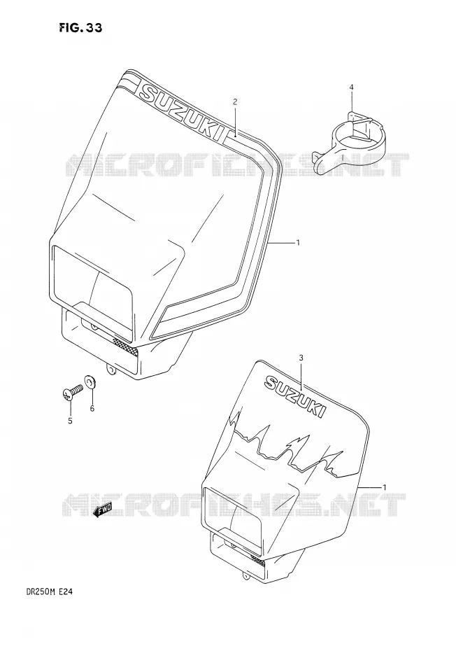 BOL DE PHARE Suzuki MOTO 250 DR 1990  DR250L(E24)