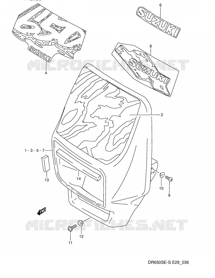 BOL DE PHARE Suzuki MOTO 650 DR 1993  DR650SP(E28)