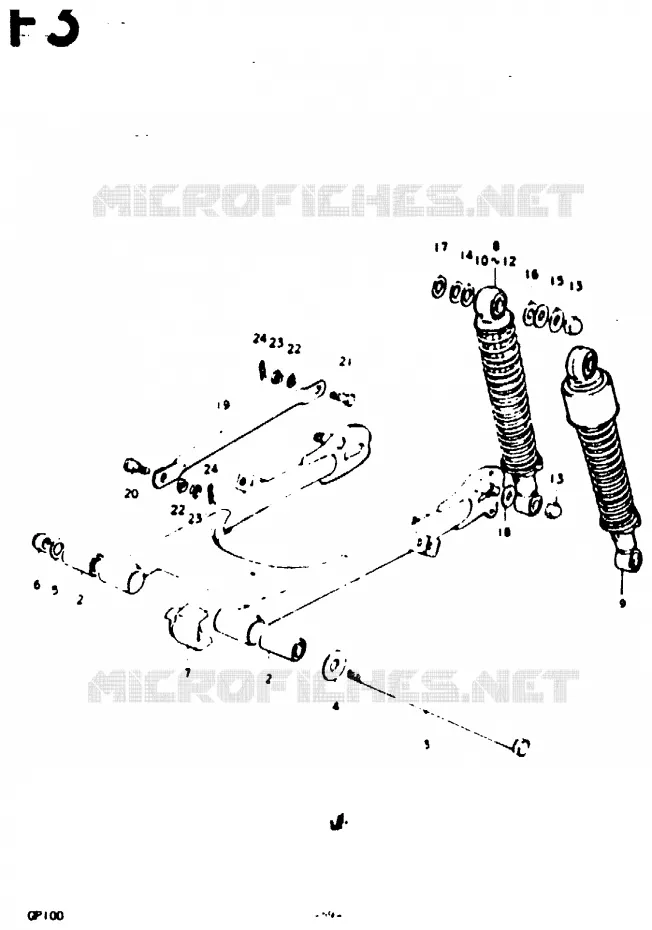 BRAS OSCILLANT ARRIERE Suzuki MOTO 100 GP 1992  GP100N(C/N)