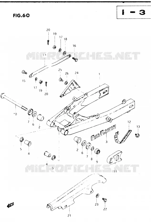 BRAS OSCILLANT (E2, E4, E6, E18, E21, E22, E25, E39) Suzuki MOTO 250 DR 1982  DR250SZ(E1)