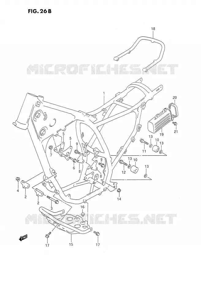 CADRE (MODELE R) Suzuki MOTO 350 DR 1992  DR350SN/SHN(E2)