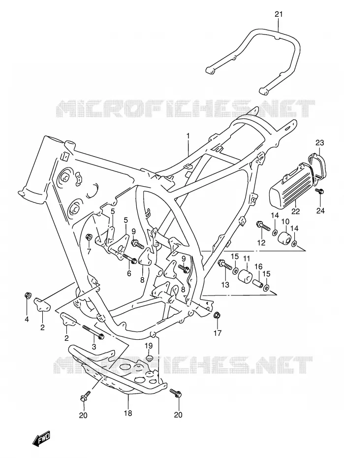 CADRE Suzuki MOTO 250 DR 1995  DR250SES(E24)