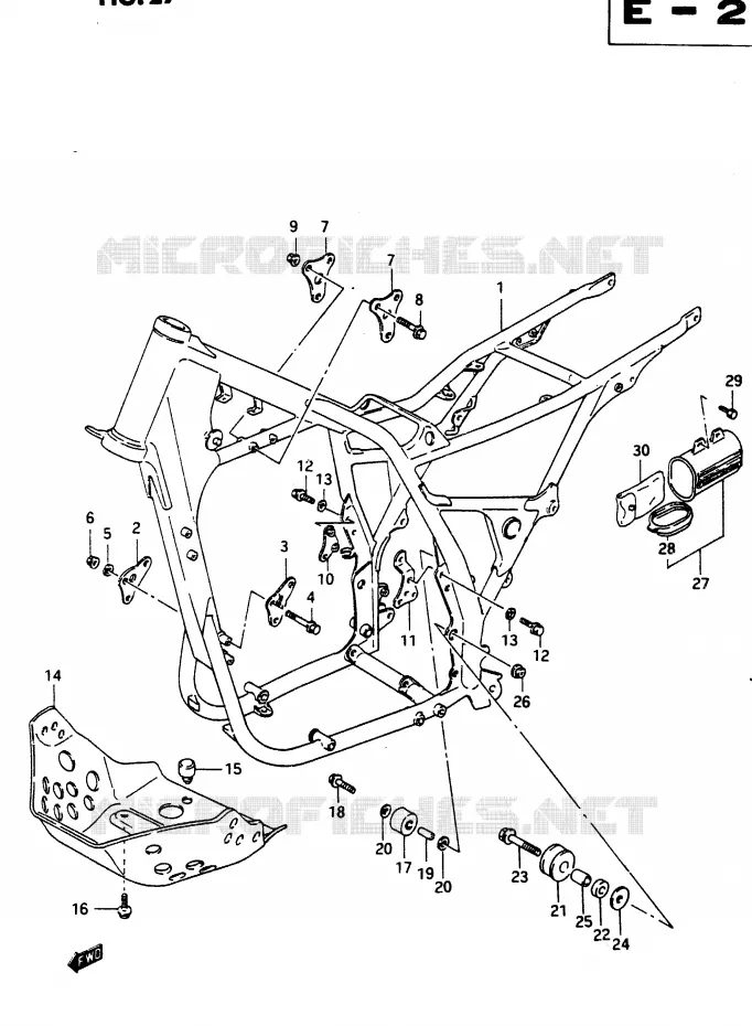 CADRE Suzuki MOTO 650 DR 1990  DR650RUL(L)