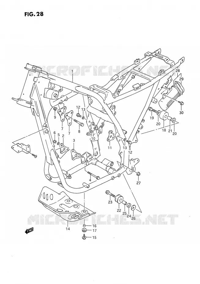 CADRE Suzuki MOTO 650 DR 1994  DR650RUR(E4)
