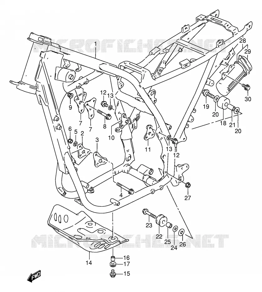 CADRE Suzuki MOTO 650 DR 1995  DR650RES(E2)