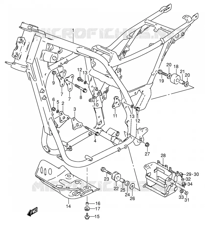 CADRE Suzuki MOTO 650 DR 1995  DR650RSES(E4)