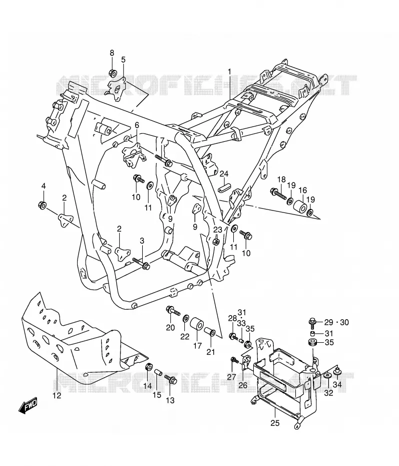 CADRE Suzuki MOTO 800 DR 1993  DR800SP(E4)