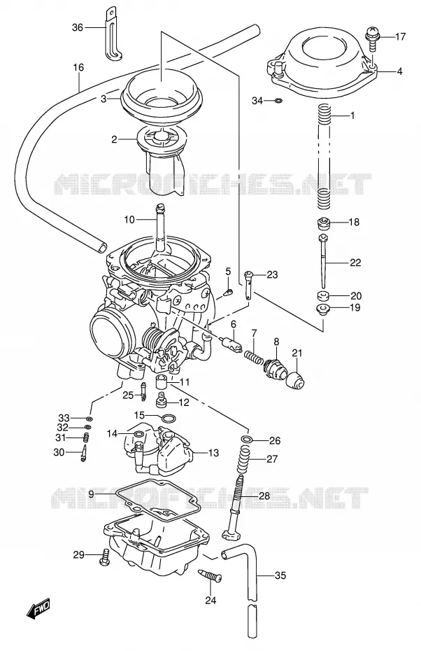 CARBURATEUR (DR650RSEUR/RSEUS E22) Suzuki MOTO 650 DR 1992  DR650SEUN(E4)