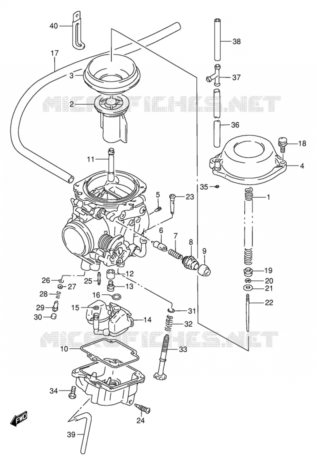 CARBURATEUR (E18) Suzuki MOTO 650 DR 1995  DR650REUS(E2)