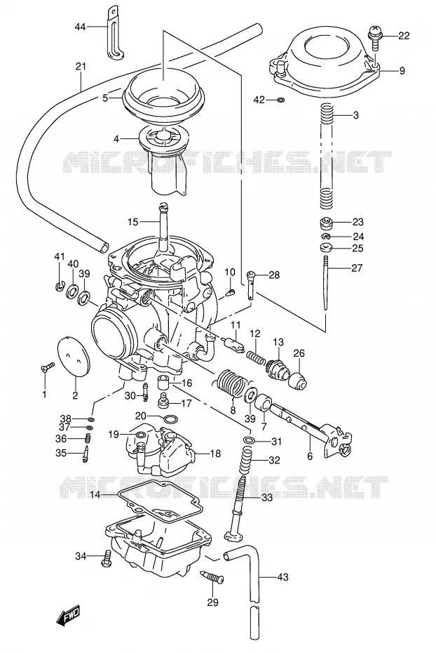 CARBURATEUR (MODELE M) Suzuki MOTO 650 DR 1992  DR650RSEUN(E4)