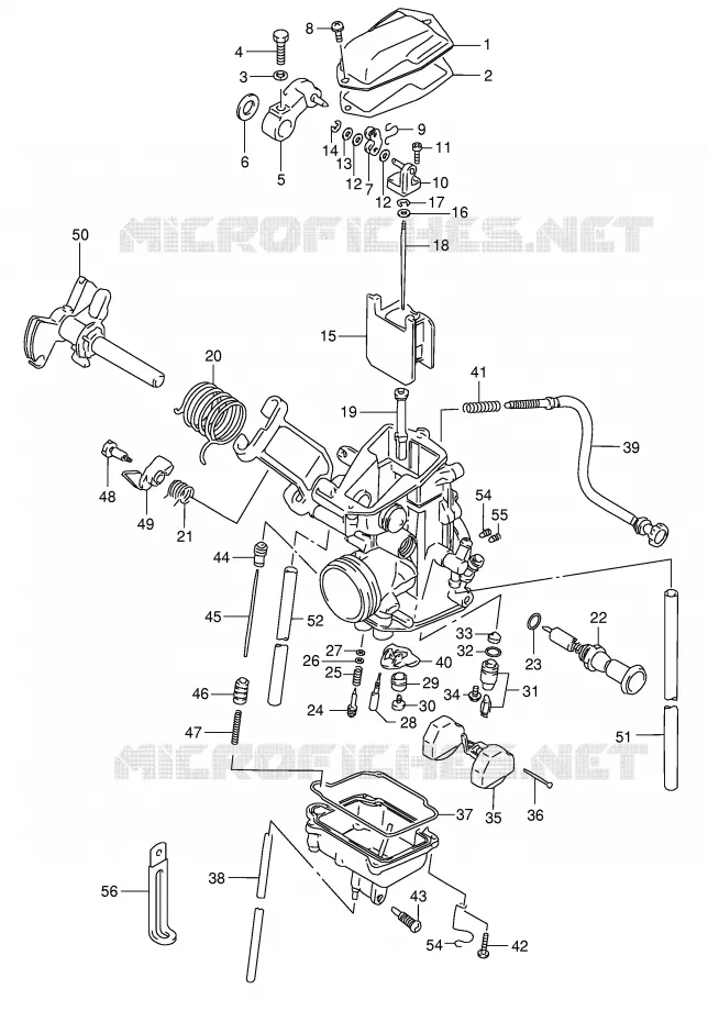 CARBURATEUR (MODELE R/S/T) Suzuki MOTO 350 DR 1992  DR350N(E1)