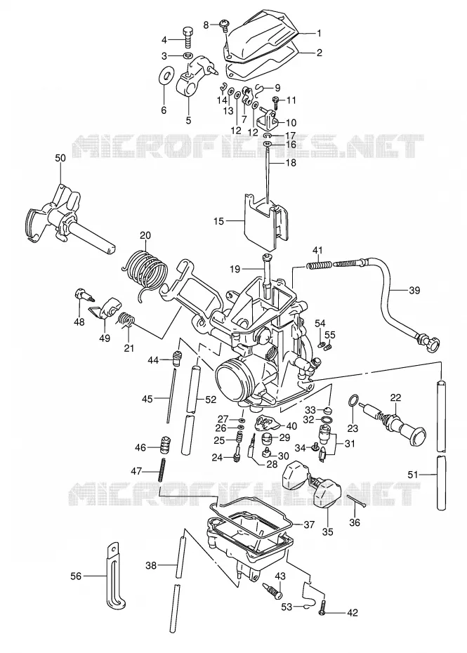 CARBURATEUR (MODELE R/S/T) Suzuki MOTO 350 DR 1993  DR350P(E3)