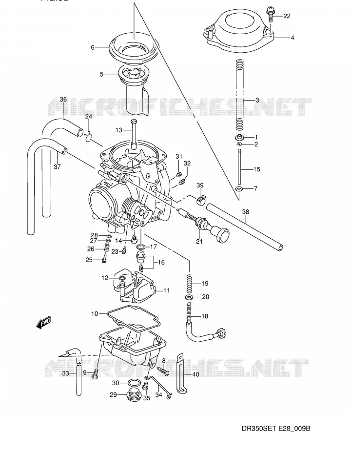 CARBURATEUR (MODELE R/S/T) Suzuki MOTO 350 DR 1994  DR350SER(E28)