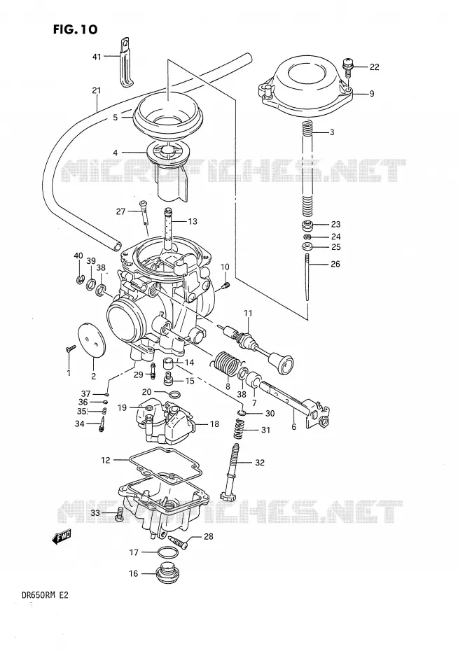 CARBURATEUR Suzuki MOTO 650 DR 1991  DR650RM(E2)
