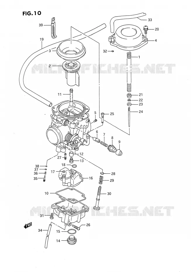 CARBURATEUR Suzuki MOTO 650 DR 1993  DR650RUP(E4)