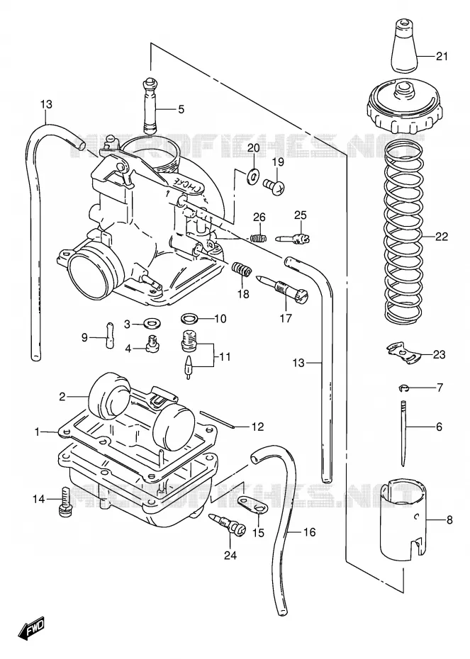 CARBURATEUR Suzuki MOTO 80 DS 1996  DS80T(E24)