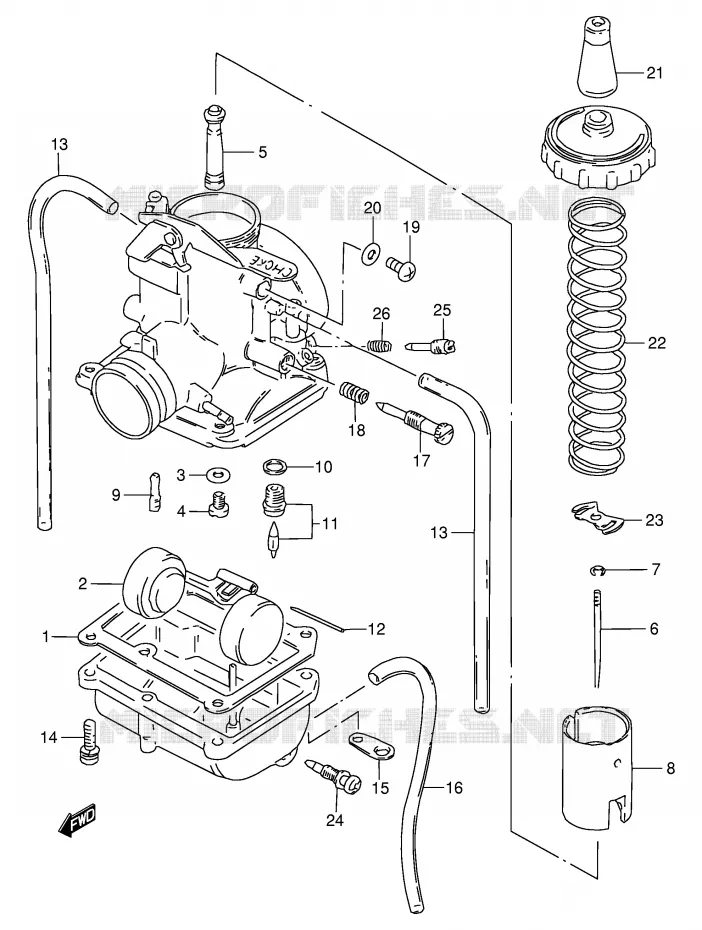 CARBURATEUR Suzuki MOTO 80 DS 1996  DS80T(E3/E28)