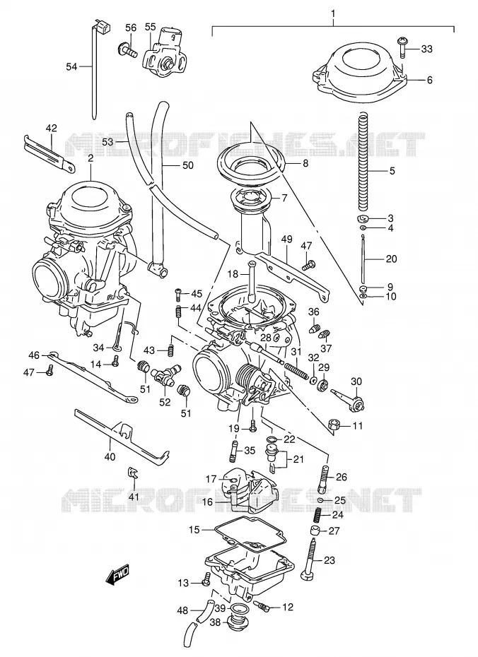 CARBURATEUR Suzuki MOTO 800 DR 1997  DR800SV(E4)