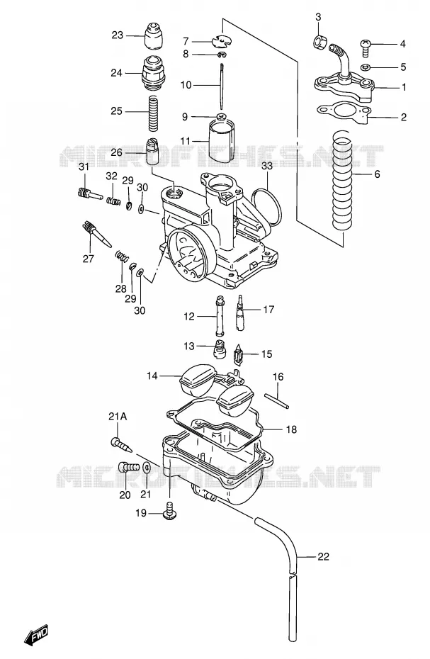 CARBURATEUR Suzuki SCOOTER 100 FB 1995  FB100S(E71)