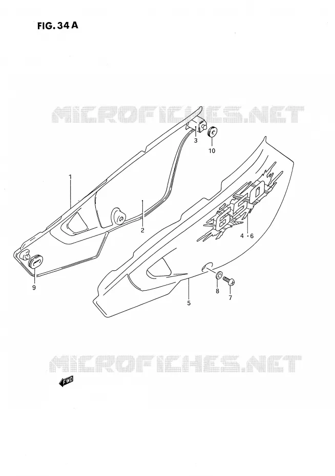 CARENAGES ARRIERE  (MODELE R) Suzuki MOTO 650 DR 1994  DR650RR(E4)