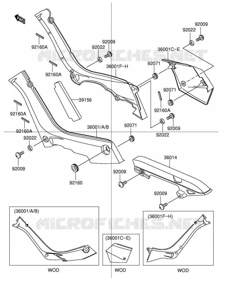 CARENAGES ARRIERE Suzuki SCOOTER 110 FD 2003  FD112KK3(E41)