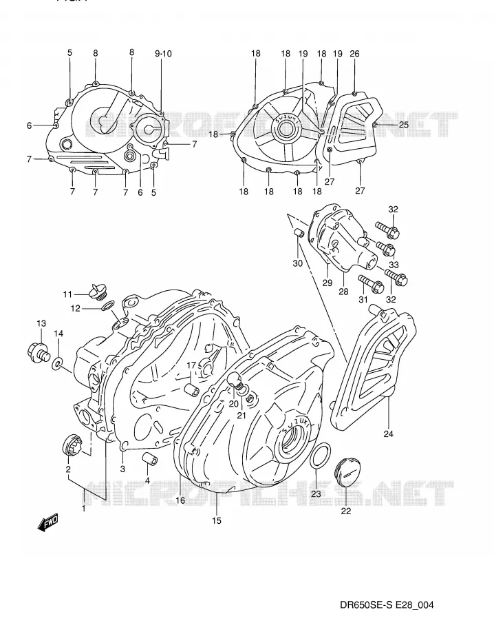 CARTER (MODELE N/P) Suzuki MOTO 650 DR 1994  DR650SER(E28)