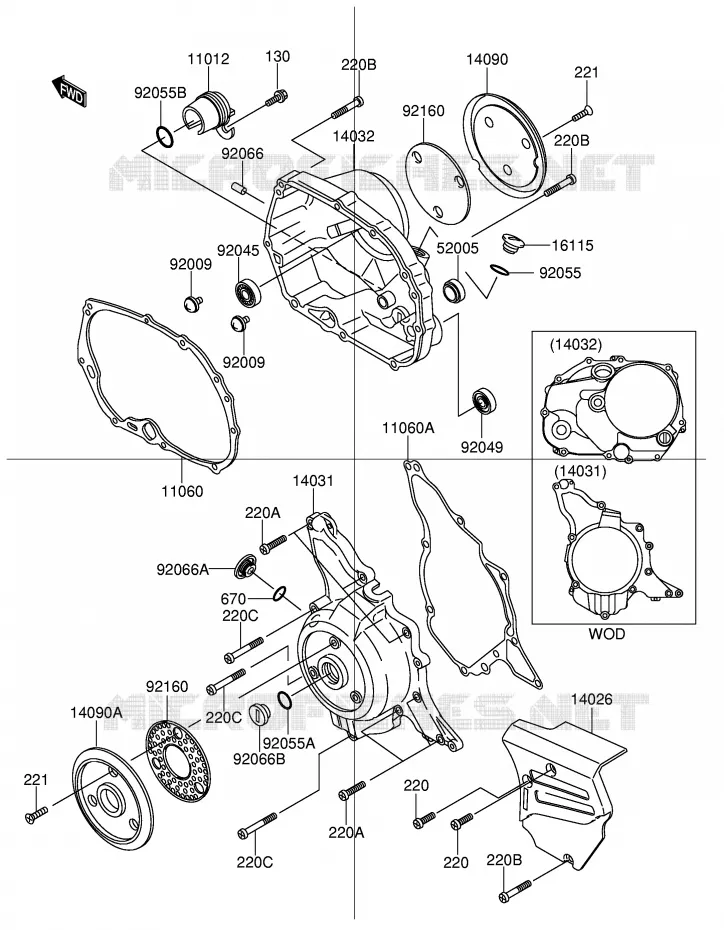 CARTER MOTEUR Suzuki SCOOTER 110 FD 2003  FD112KK3(E41)