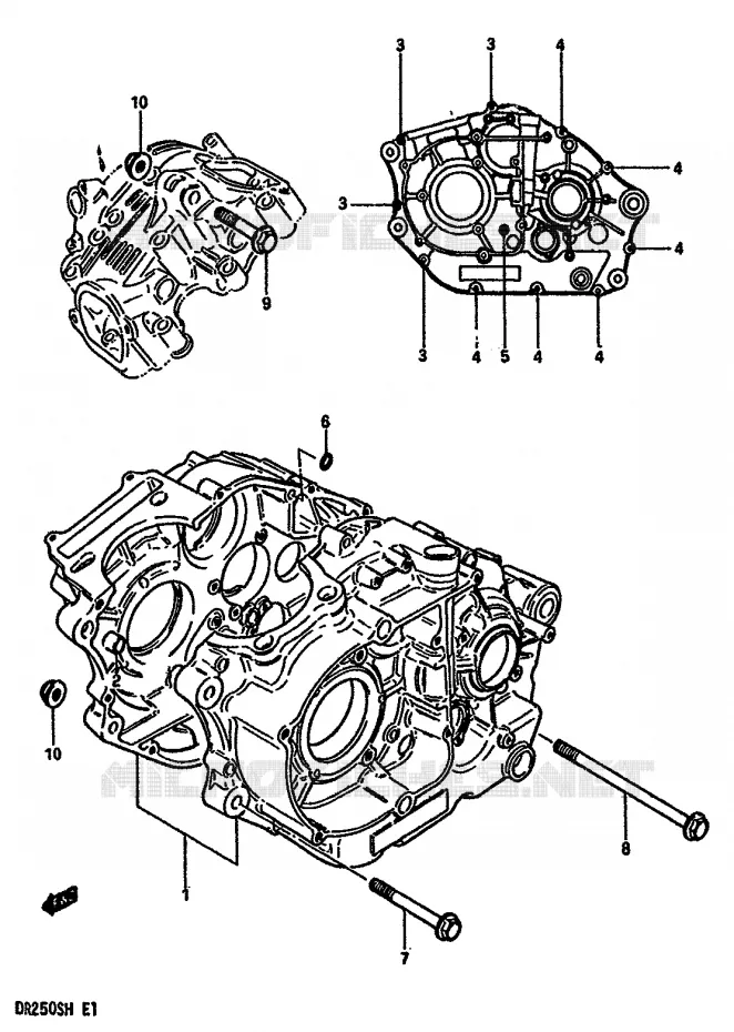CARTER Suzuki MOTO 250 DR 1987  DR250SH(E/F/G/H)