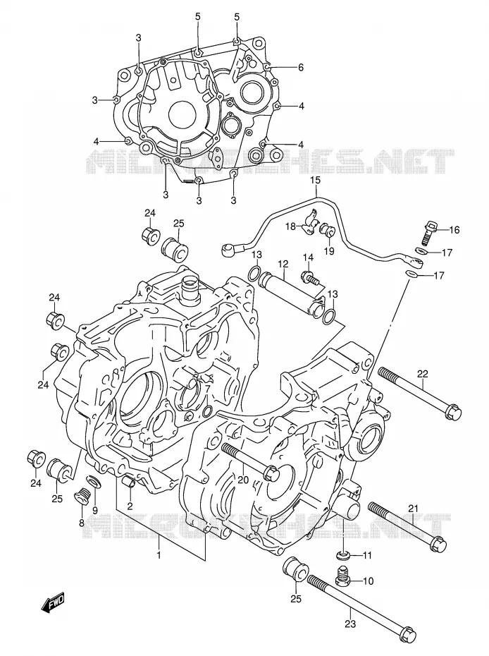 CARTER Suzuki MOTO 250 DR 1990  DR250SL(E24)