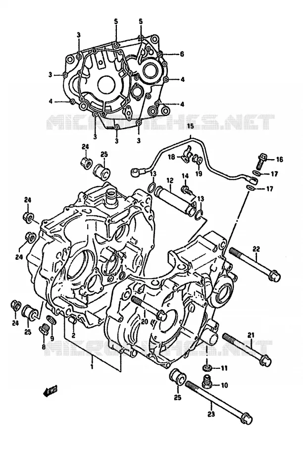 CARTER Suzuki MOTO 350 DR 1990  DR350SL(L/M/N/P/R)