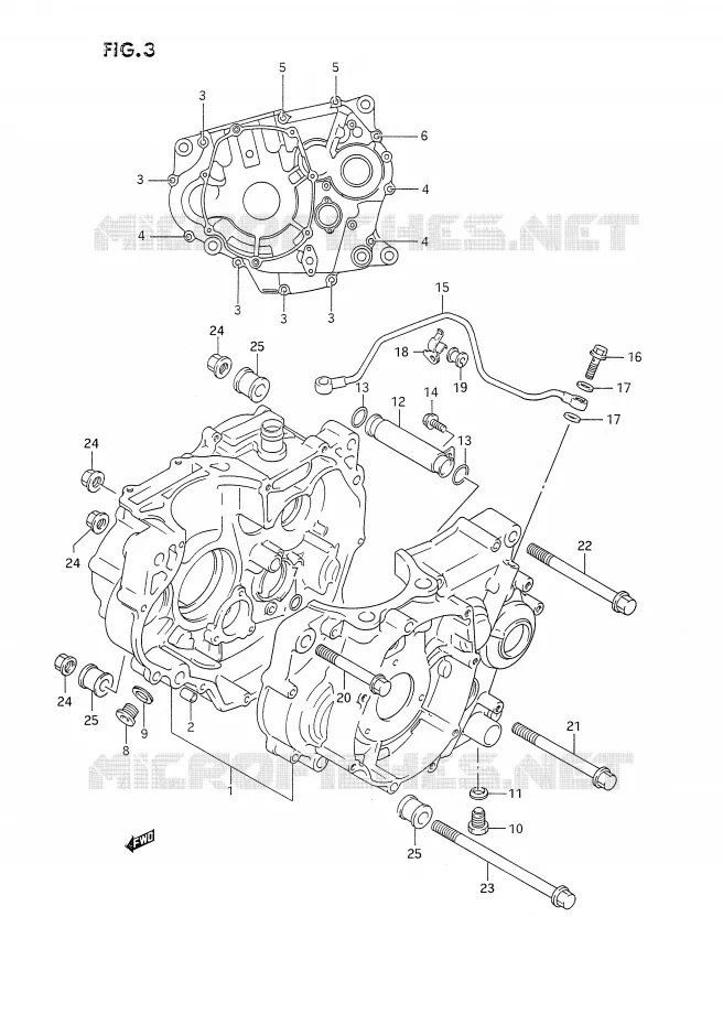 CARTER Suzuki MOTO 350 DR 1992  DR350SHN(E2)