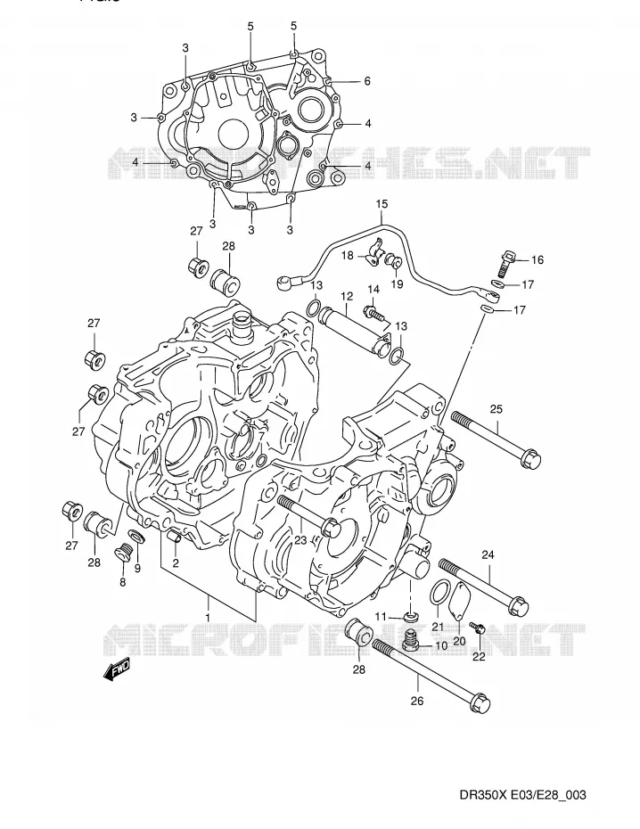 CARTER Suzuki MOTO 350 DR 1997  DR350V(E3/E28)