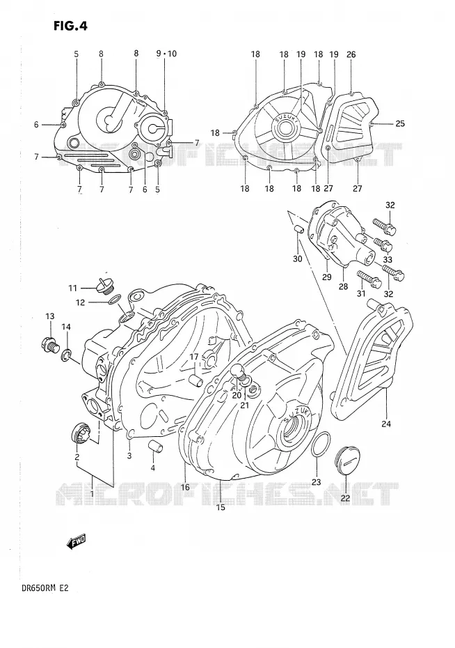 CARTER Suzuki MOTO 650 DR 1990  DR650RL(E2)