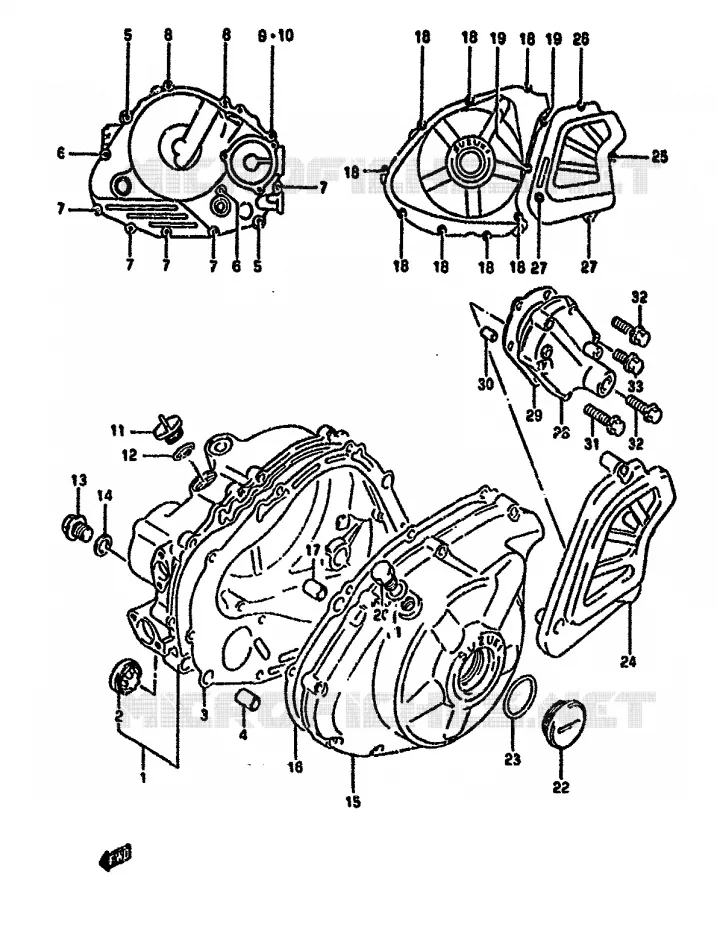 CARTER Suzuki MOTO 650 DR 1992  DR650RN(N/P/R)