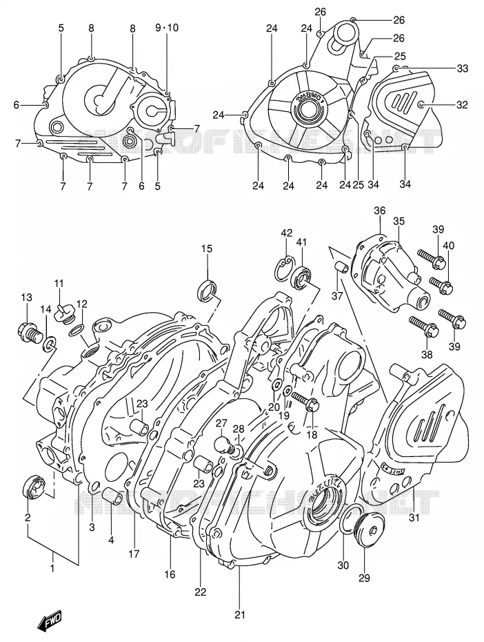 CARTER Suzuki MOTO 650 DR 1992  DR650SEUN(E4)