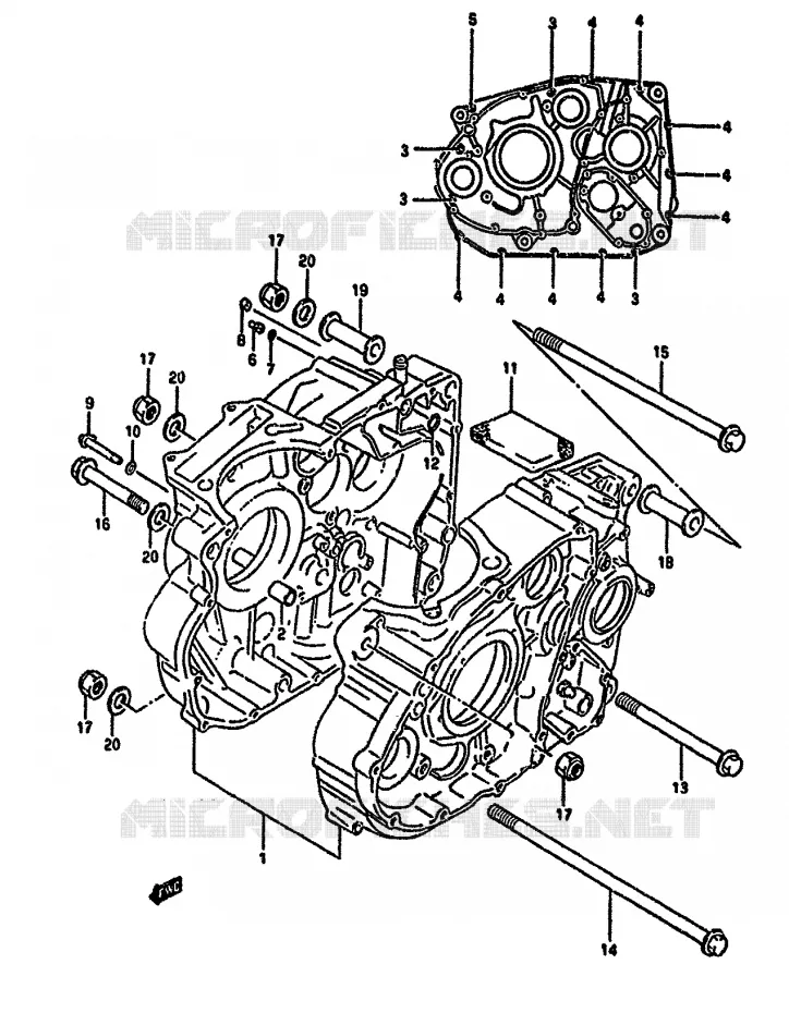 CARTER Suzuki MOTO 650 DR 1993  DR650RP(N/P/R)
