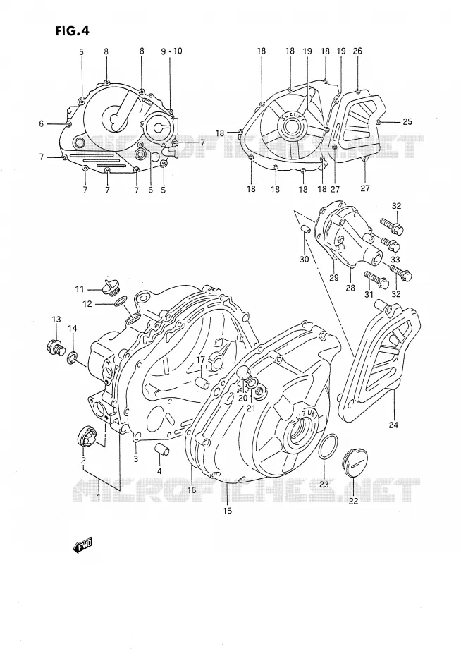 CARTER Suzuki MOTO 650 DR 1994  DR650R(E4)